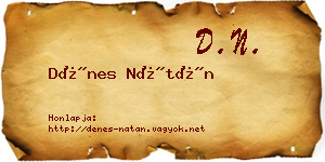 Dénes Nátán névjegykártya
